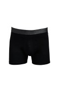Bóxer brief-medio negro en algodón con elástico en cintura
