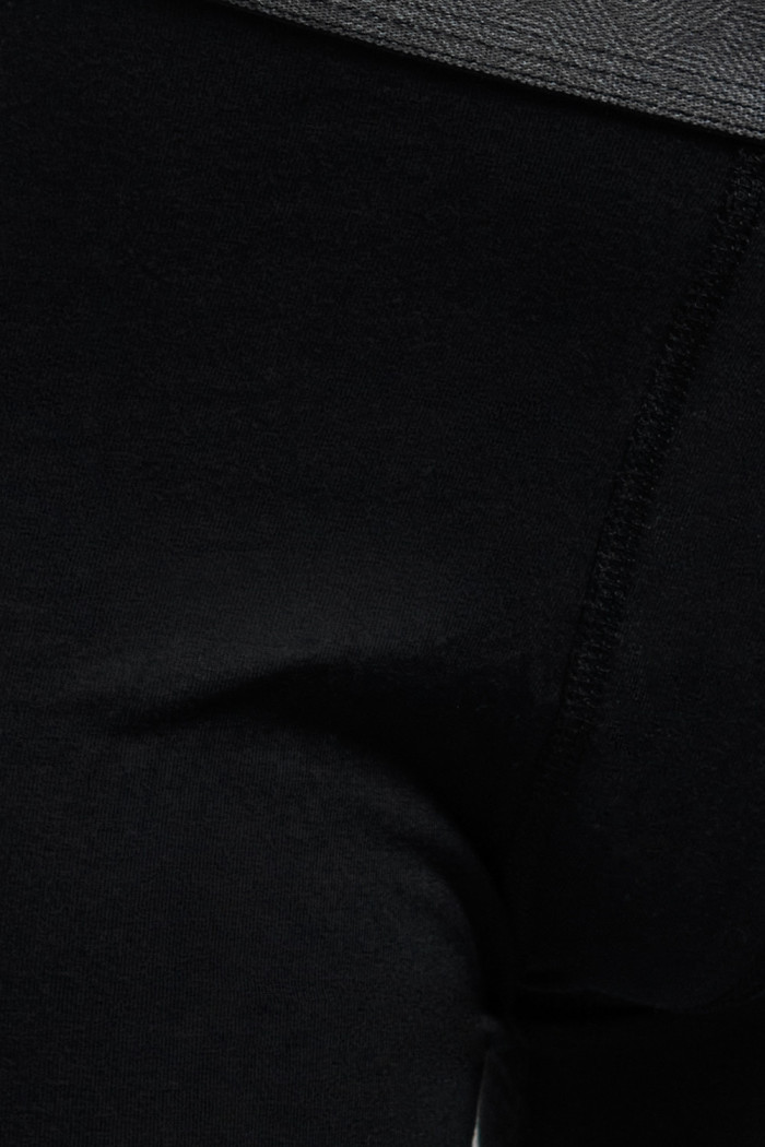 Bóxer brief-medio negro en algodón con elástico en cintura
