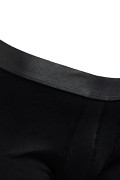 Bóxer brief-medio negro en algodón con elástico en cintura
