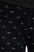 Bóxer azul intenso brief-medio con peces estampados
