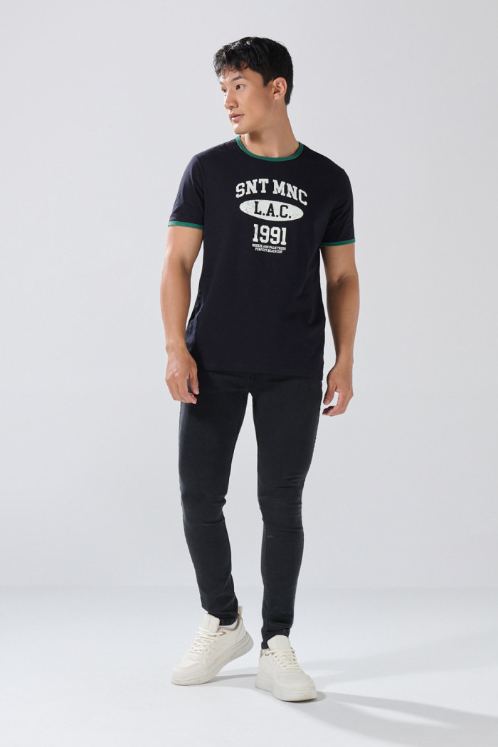 Jean gris intenso skinny con bolsillos y tiro bajo
