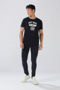 Jean gris intenso skinny con bolsillos y tiro bajo
