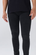 Jean gris intenso skinny con bolsillos y tiro bajo
