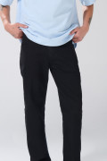 Jean tiro bajo negro slim infaltables con cremallera
