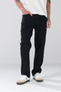 Jean negro straight leg infaltables tiro bajo con bota recta