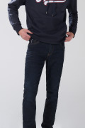 Jean skinny infaltables azul con tiro bajo y bolsillos
