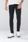 Jean infaltables tiro bajo skinny gris intenso con cremallera
