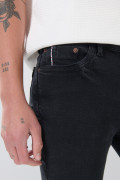 Jean infaltables tiro bajo skinny gris intenso con cremallera
