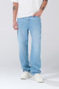 Jean bota ancha baggy infaltables tiro medio azul claro
