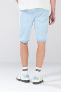 Bermuda tiro bajo slim azul clara infaltables con 5 bolsillos
