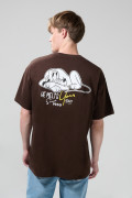 Camiseta oversize crema manga corta de Mickey & Friends