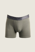 Bóxer gris oscuro midway brief-largo con cintura estampada
