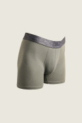 Bóxer gris oscuro midway brief-largo con cintura estampada