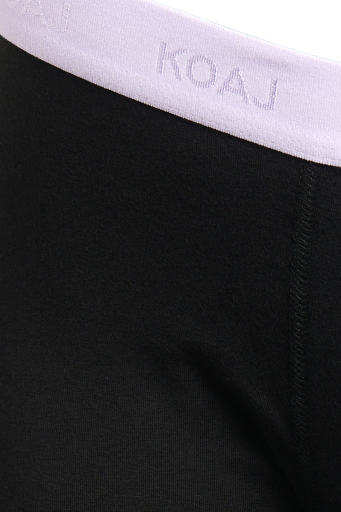 Bóxer negro brief-medio en algodón con cintura elástica