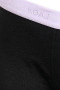 Bóxer negro brief-medio en algodón con cintura elástica