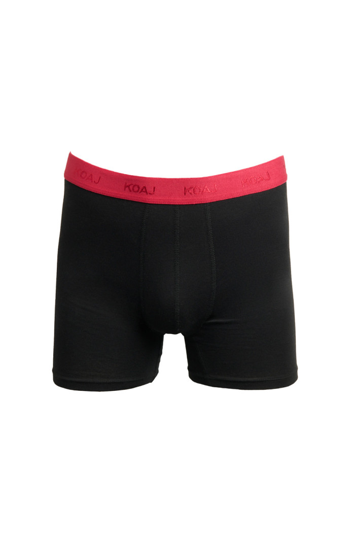 Bóxer negro midway brief-largo con cintura estampada