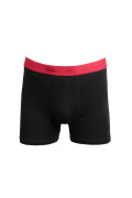 Bóxer negro midway brief-largo con cintura estampada