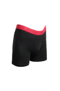 Bóxer negro midway brief-largo con cintura estampada