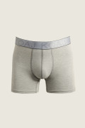 Bóxer midway brief-largo gris con cintura en contraste