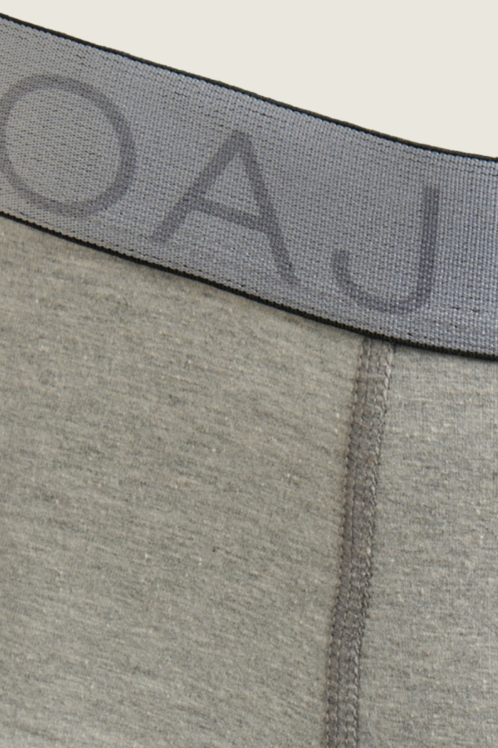 Bóxer midway brief-largo gris con cintura en contraste