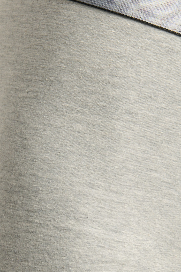 Bóxer midway brief-largo gris con cintura en contraste