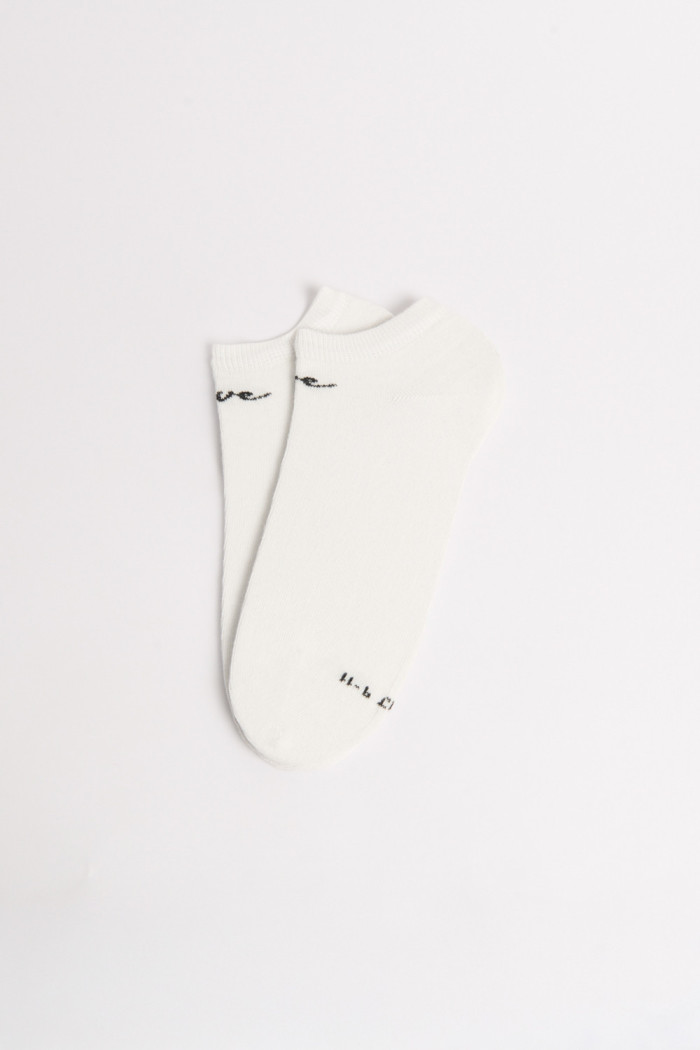 Medias tobilleras unicolores con diseño de texto