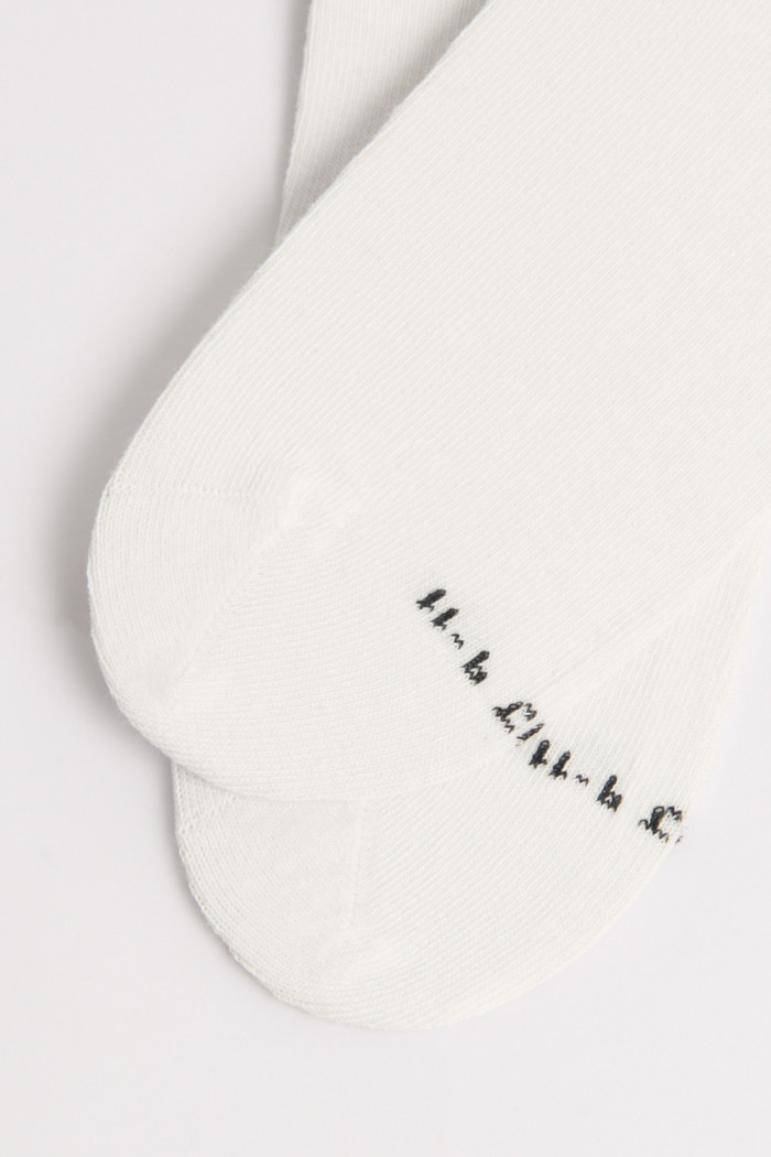 Medias tobilleras unicolores con diseño de texto