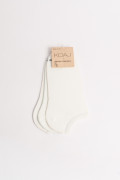 Paquete de medias X3 blancas tobilleras con texturas