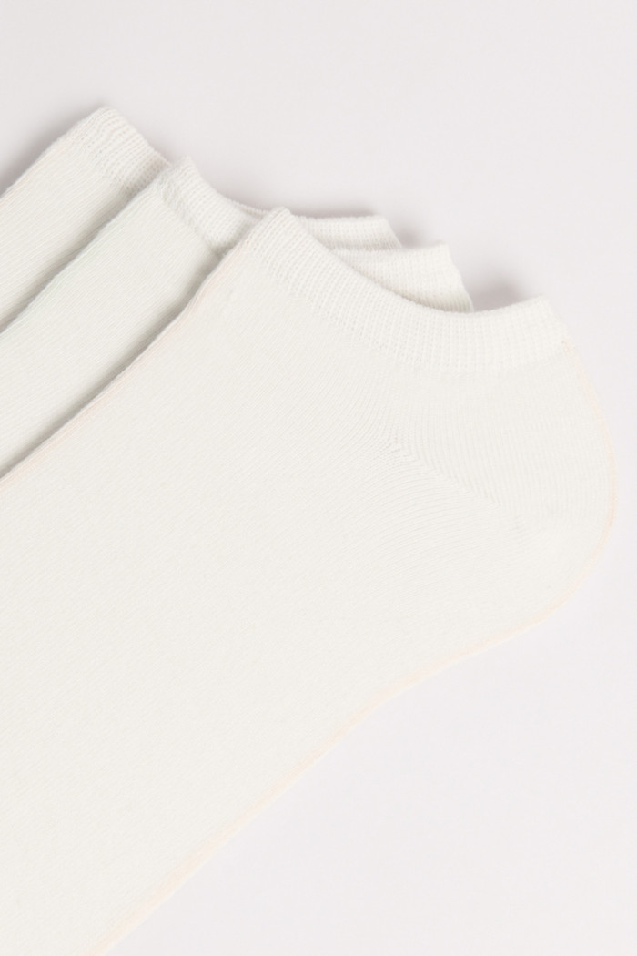 Paquete de medias X3 blancas tobilleras con texturas