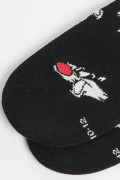 Medias tobilleras negras con diseños de Looney Tunes
