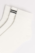 Paquete de medias blancas cortas X3 con texturas de canal
