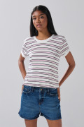 Short azul oscuro de jean infaltables con tiro alto
