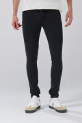 Jean gris intenso skinny con 5 bolsillos y tiro bajo
