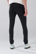 Jean gris intenso skinny con 5 bolsillos y tiro bajo
