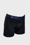 Bóxer midway brief-largo azul con cintura estampada

