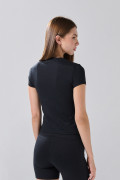 Camiseta ajustada infaltables con cuello redondo unicolor
