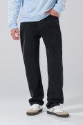Jean gris baggy infaltables con tiro medio y bota ancha
