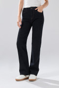 Jean straight leg infaltables bota recta azul con tiro alto
