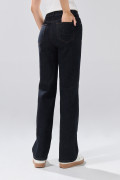 Jean straight leg infaltables bota recta azul con tiro alto
