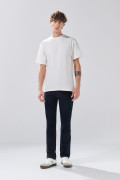 Jean straight leg infaltables bota recta azul con 5 bolsillos
