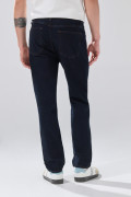 Jean straight leg infaltables bota recta azul con 5 bolsillos
