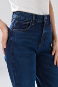 Jean 90´S infaltables bota recta azul oscuro con tiro alto
