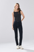 Jean jegging infaltables azul intenso con súper tiro alto
