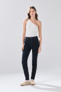 Jean jegging infaltables 5 bolsillos azul con tiro súper alto
