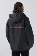 Chaqueta con acolchado interno unicolor con bolsillos parche