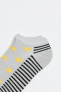 Medias tobilleras unicolores con estrellas y rayas