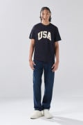 Jean 90´S infaltables azul intenso bota recta con tiro bajo
