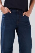Jean 90´S infaltables azul intenso bota recta con tiro bajo
