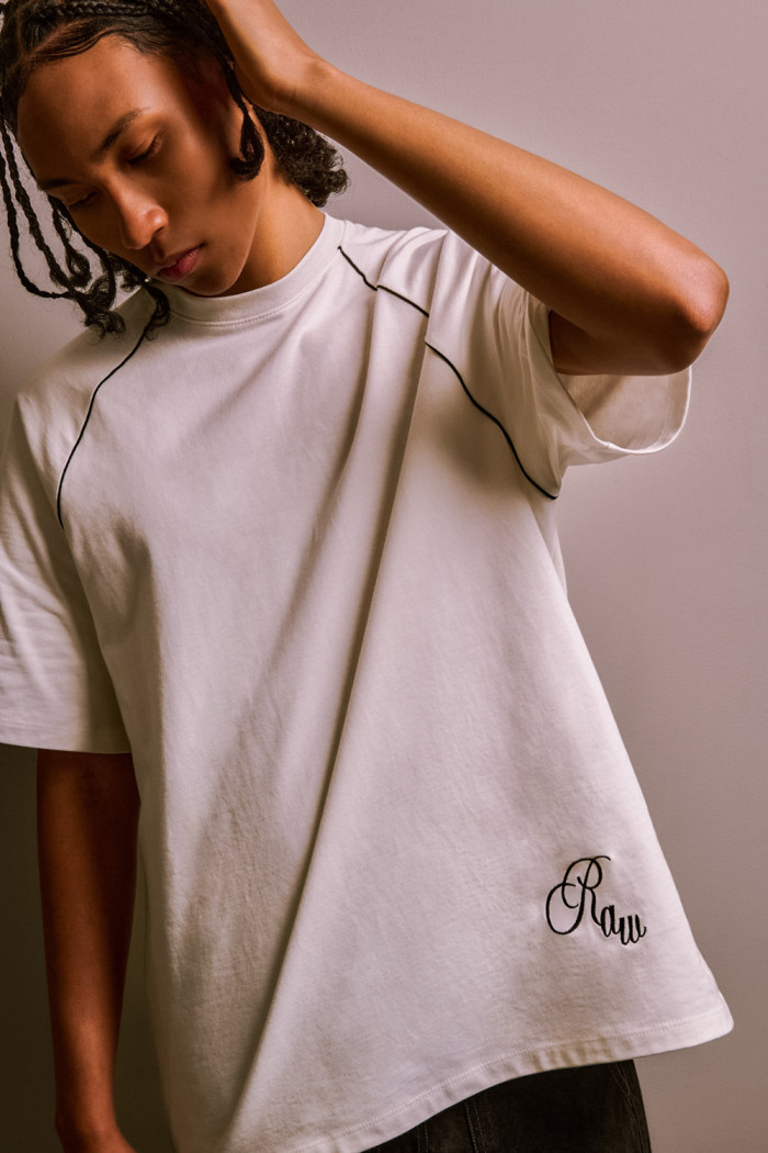 Camiseta oversize unicolor de Verano Urbano con manga ranglan
