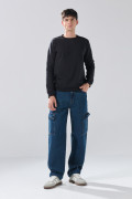 Buzo cuello redondo infaltables unicolor con manga larga
